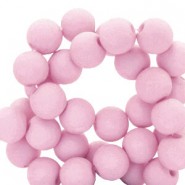 Acrylic beads 8mm round Matt Lilac rose